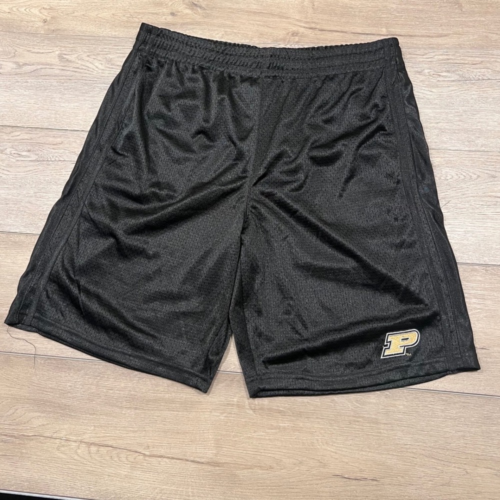 Purdue Boilermakers Mesh Athletic Shorts Mens Large Black NCAA Pro Edge